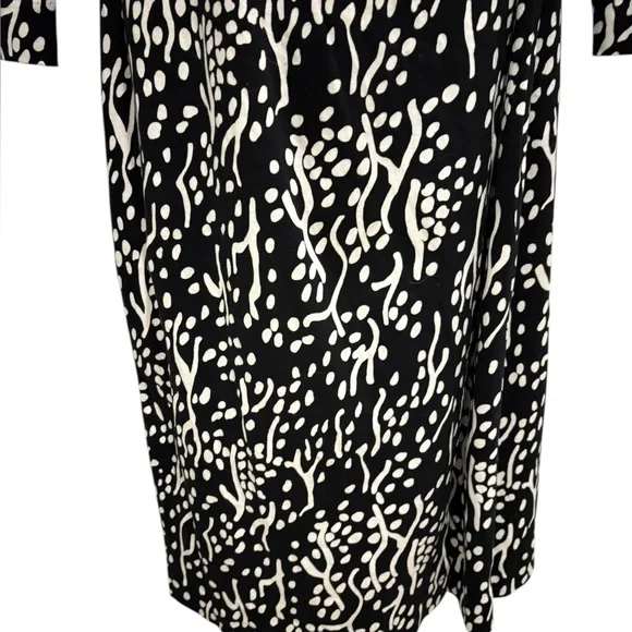 NWT DIANE VON FURSTENBERGxTARGET Long Sleeve Midi Sea Spots Black Wrap Dress - Picture 13 of 16